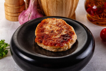 Fried salmon minced fish cutlet