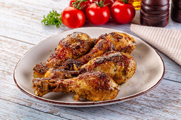 Baked chicken drumsticks with spices