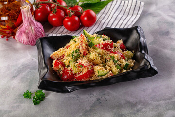 Cous cous with vegetables tabulle