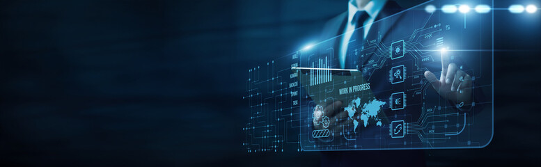 Business operation improvement touching interface and work-in-progress management project...