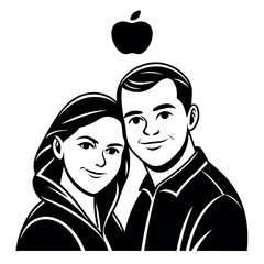 Hug Day black color design, solid white background (9).eps