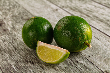 Fresh green sour lime citrus