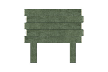 丸太の掲示板　緑 