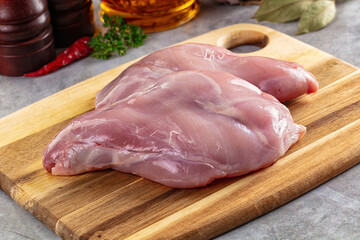 Raw rabbit legs for cooking