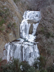 日本：袋田の滝／4段120ｍの氷瀑【国指定名勝】茨城県太子町・2月