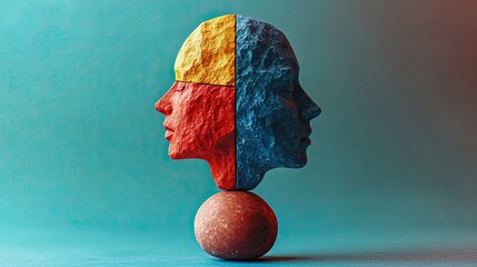 Conceptual representation of balanced emotions and mental states, perfect for therapy, psychology, and personal development projects