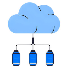 Cloud Data Storage Infrastructure Connecting to Multiple Container Services