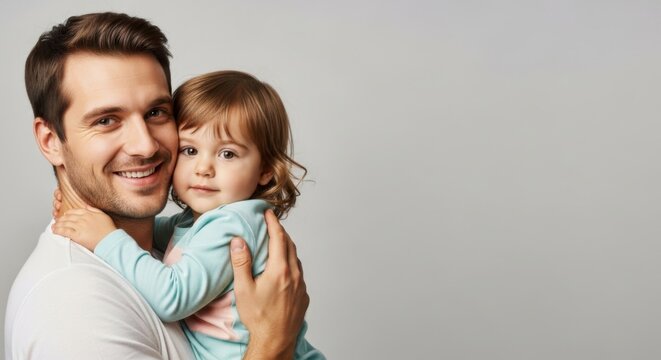 Heartwarming father and daughter embrace capturing family bonding and joy