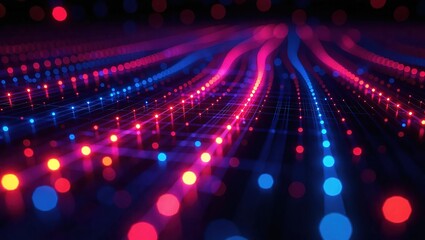 Abstract Data Streams - A Neon Network of Information.