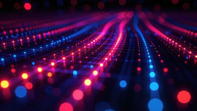 Abstract Data Streams - A Neon Network of Information.