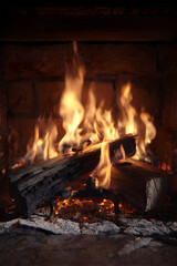 Cozy Ambiance by the Heart: A Fireplace with DancingFlames Creating a Warm andInviting Atmosphere in You Home - Perfect for Relaxaion and Comfort