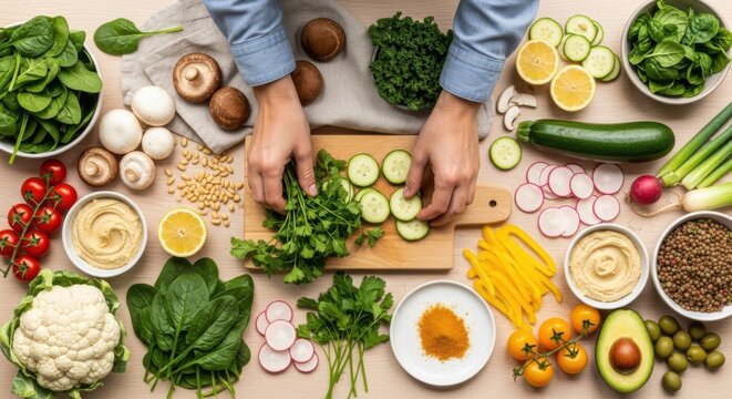 Celebrating world quality day with healthy fresh vegetables for nutrition and wellness concept - Powered by Adobe