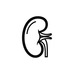 Vector art of human kidney icon this minimalist vector illustration showcases the essential organ, perfect for medical designs
