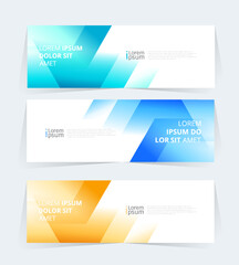 Fototapeta premium Geometric banner design with Vector presentation template.