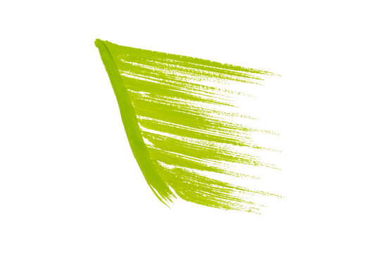Isolated abstract paint brush stroke on transparent background. Colorful artistic texture for creative design, decoration and digital art.