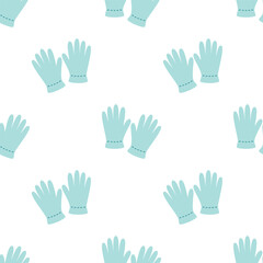 Fototapeta premium rubber gloves seamless pattern
