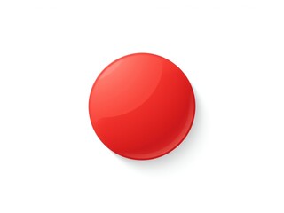 Click here red round flat isolated push button vector