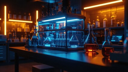 Futuristic Laboratory - Scientific Research and Experimentation.