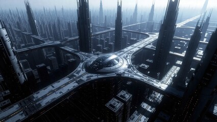 Futuristic Metropolis - A Vision of Advanced Urban Planning and Architecture.