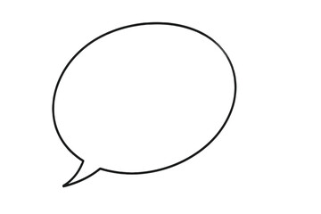 Fototapeta premium Leaf-shaped organic chat bubble 16:9 transparent background Chat bubble, empty for copy