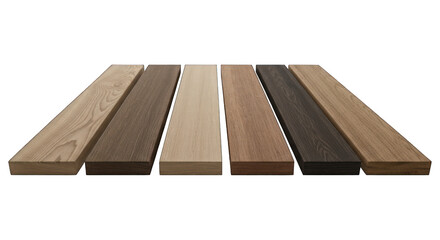 Wood planks in varying shades arranged on a black backdrop