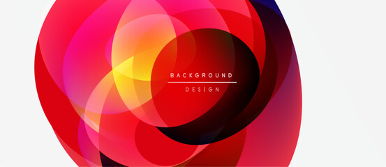 Fototapeta premium Abstract circular design. Vibrant colors blend, creating dynamic visual impact. Modern aesthetic, suitable for backgrounds.
