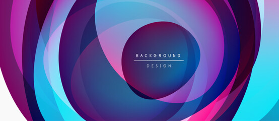 Abstract concentric circles, vibrant purple, blue hues. Modern design, dynamic composition, central focus. Background element for digital projects.
