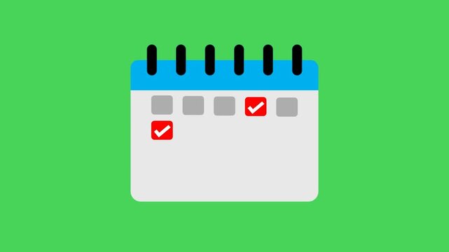 Project Management and Task Tracking on a Calendar (Chroma Key)