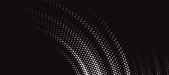 Abstract speed lines style white color halftone banner design template. Eps 10.