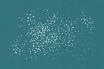 Teal Background with Scattered White Particle Pattern