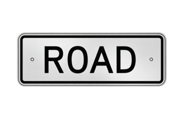 Clear ROAD sign for direction and navigation