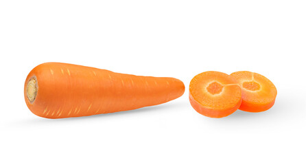 Carrot isolated on transparent png ( image from camera )