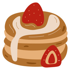 Dessert Pancakes with Cream