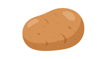 Cartoon Potato Illustration, Simple and Clean Style, Ideal for Food and Educational Content