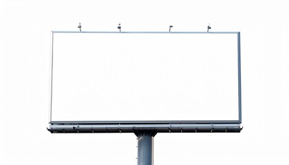 Large Blank Electronic Billboard Mockup on white background