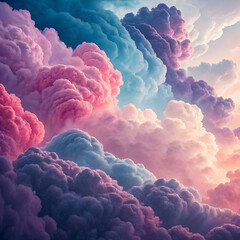 dreamy and colorful smoke clouds