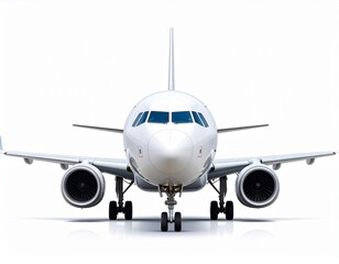 Obraz premium White Commercial Transport Aircraft on white background
