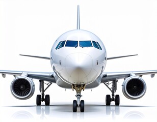 Naklejka premium White Commercial Transport Aircraft on white background
