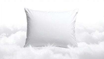 White Pillow on Clouds: Soft and Fluffy Comfort