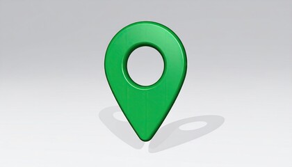 3D Emerald Glass Jelly Location Pin Icon