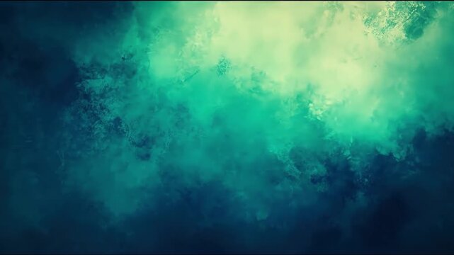 Abstract Teal and Blue Ink Cloud Background