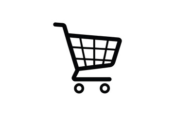 Modern shopping cart icon for online retail and commerce
