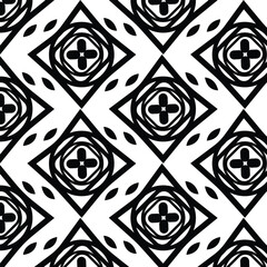 Vector monochrome pattern, Abstract texture for fabric print, card, table cloth, furniture, banner, cover, invitation, decoration, wrapping.seamless repeating pattern.Black and 
white color.