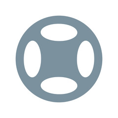 Abstract illustration of a tire or steering wheel