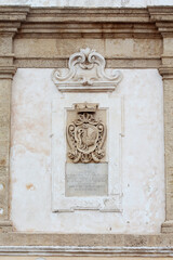 Obraz premium Coat of arms of the city of Gallipoli. Greek fountain