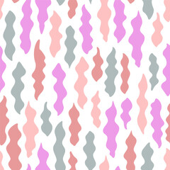 Vector seamless pattern with wavy elements. Simple design for textile, backgrounds, wallpaper, wrapping paper, digital prints.