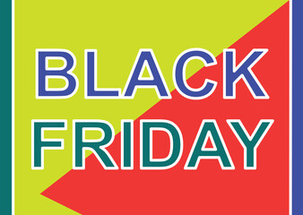 Black Friday poster, sales on the day of the event.	