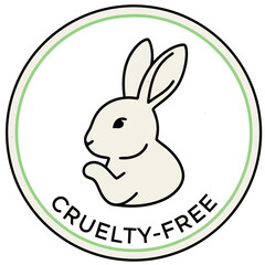 Cruelty Free Icon Not Tested on Animals Symbol Vegan Beauty Badge Ethical Product Graphic Bunny Logo Animal Friendly Packaging Vector