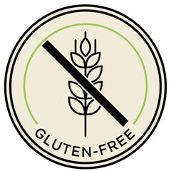 Gluten Free Icon Wheat Free Symbol Allergen Free Badge Dietary Restriction Label Food Packaging Graphic Health Product Marker