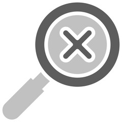 Fototapeta premium Failed search icon for audit, business, website, application, printing, document, poster design, etc